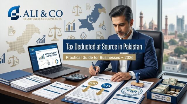 Accountant reviewing tax