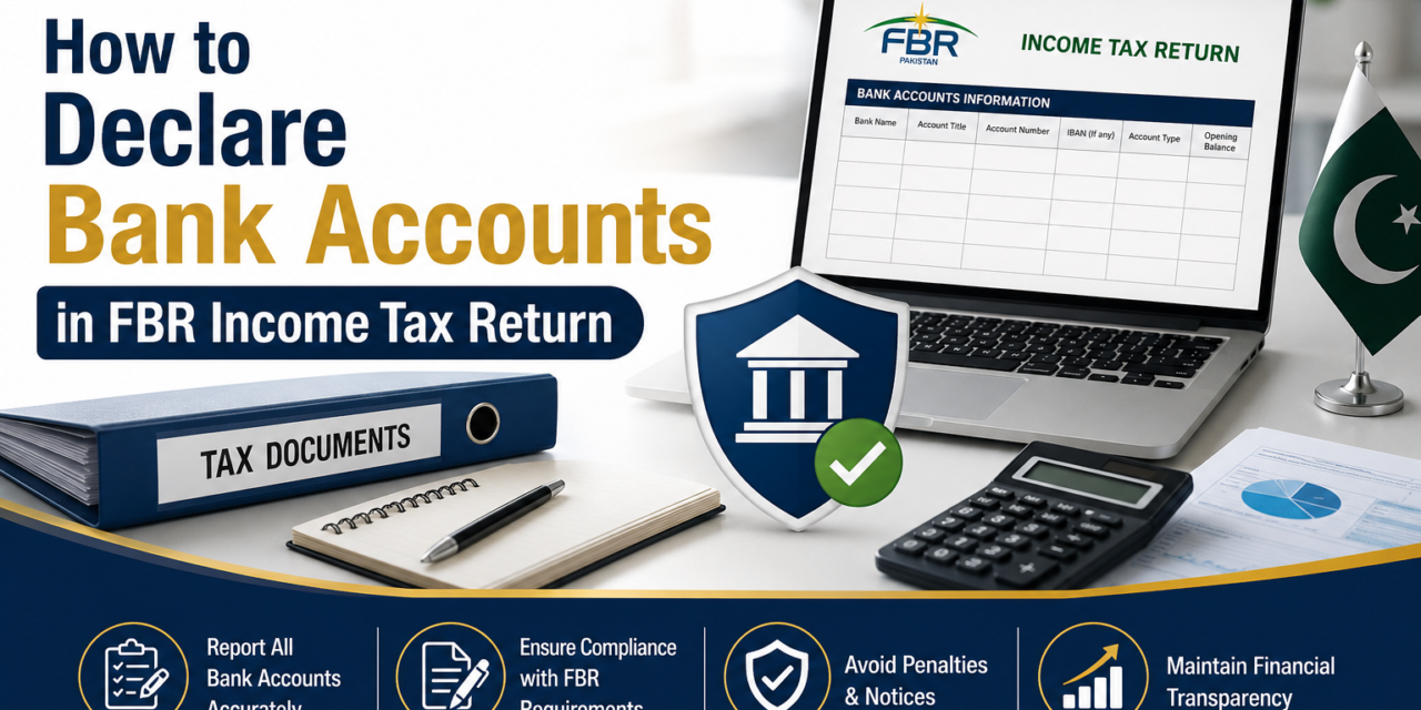 How to Declare Bank Accounts in FBR Income Tax Return