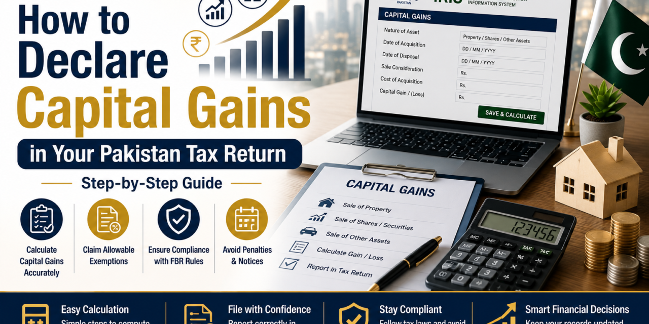 How to Declare Capital Gains in Your Pakistan Tax Return