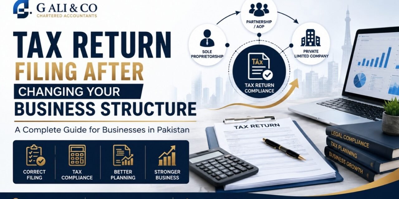 Tax Return Filing After Changing Your Business Structure in Pakistan